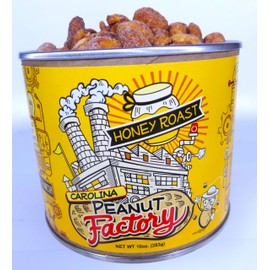 Generic Carolina Peanut Factory | Flavorful Gourmet Peanuts Hand-Roasted in Small Batches | Irresistibly Real Crunch Flavored Nuts Packed into Every Can | Honey Roast