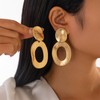 ROSASUENO Chunky Golden Layered Statement Dangle Drop Earrings Exaggerated Geometric