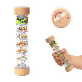 Rainmaker Rain Stick Musical Instrument for Babies, Toddlers and Kids, 8 Inch Rainfall Rattle Tube Rainstick Shaker Toy
