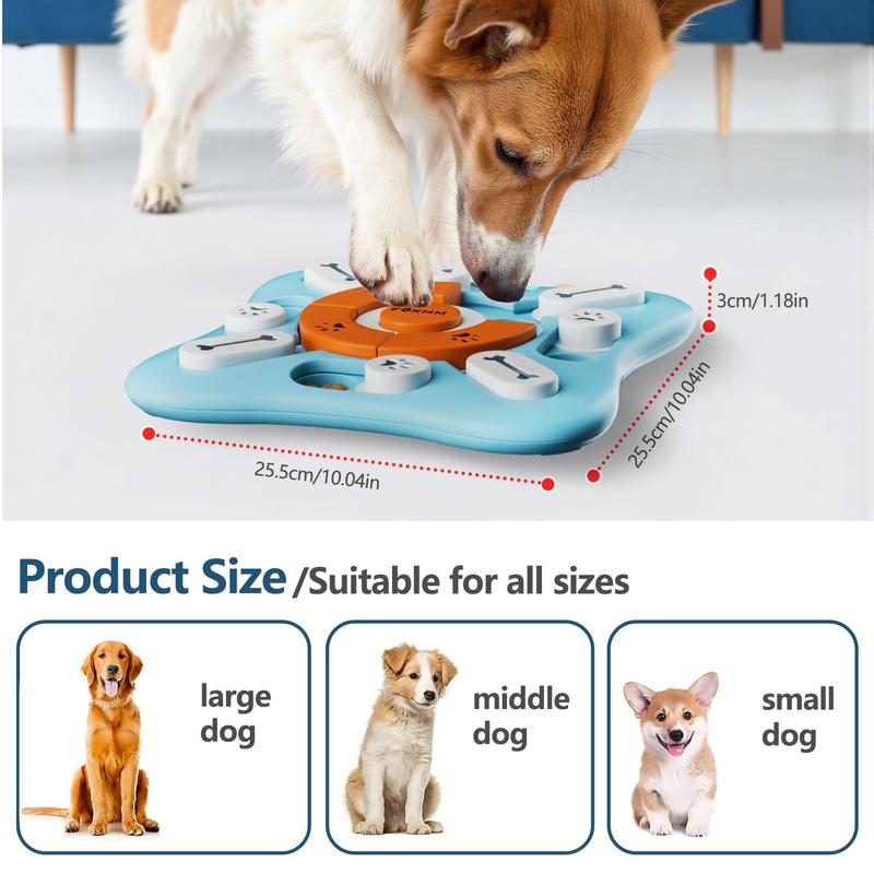 FOXMM Interactive Dog Treat Puzzle Toys for IQ Training &