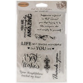 Ultimate Crafts Ooh La La Stamps Thoughtful Wishes S-4, NEW
