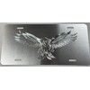 Engraved US American 3D Fierce Eagle Diamond Etched Silver Car