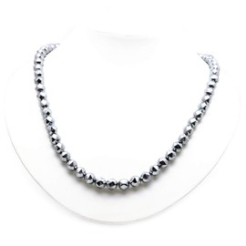 GOLD STONE Terahertz Mineral Necklace, 0.3 inches (8 mm), Star Cut, Easy to Install, Magnetic Type, Length Approx. 15.7 inches (40 cm)