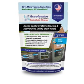 Accelerator By Dr. Pooper Drain Field Cleaner Tablets by Dr Pooper. Clears Septic Tanks and Drain Field...