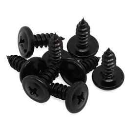#10 x 1/2" Black Modified Wafer Truss Head Wood Screws, 100 PCS
