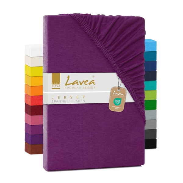 Lavea Jersey Fitted Sheet, Maya Series, 100% Cotton, High-Quality Workmanship,