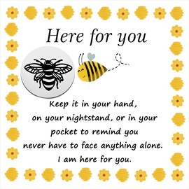 CENWA Bumblebee Pocket Token Friendship Gift Anxiety Gift Get Well Gift Surgery Gift Thinking of You Gift, metal, no gemstone