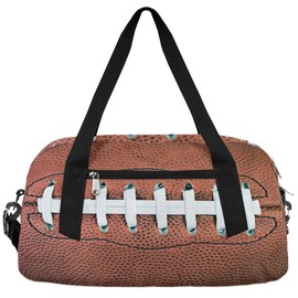 American Football Laces Kids Duffel Bag,Sport Ball Sport Gym Bag for Teen Boys Girls,Weekender Overnight Tote Bag Carry On Duffel Bag for Travel Gymnastic Gymnastic Ballet