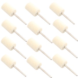 Futheda 12pcs 12mm Wool Felt Polishing Pads, Compatible with Electric Drills, Grinders, Rotary Tools