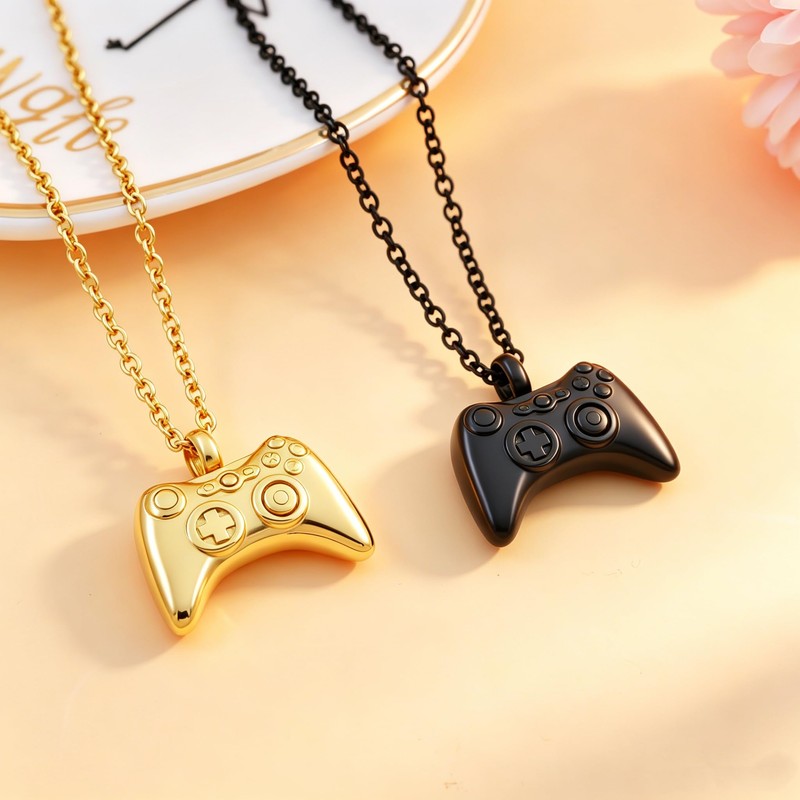 Kcouiee Game Controller Urn Necklaces for Ashes for Boy Men