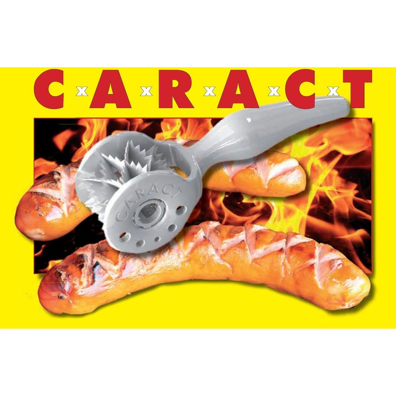Caract BBQ Slicing Accessory for Grilling and Frying Sausages, White