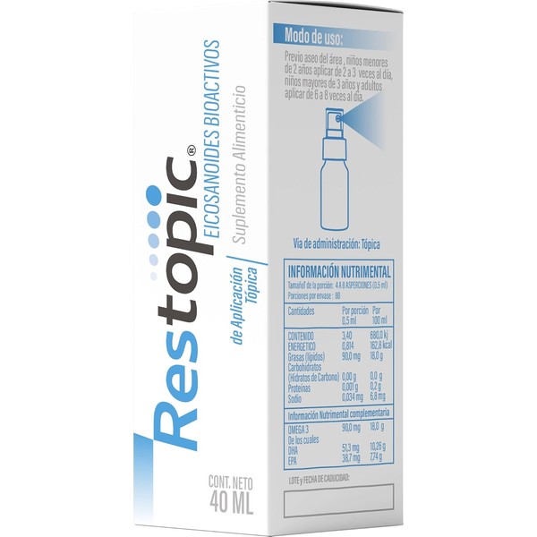 INDIGO LIFE NUTRACEUTICOS Restopic Eicosanoides Bioactivos de Omega 3 Liposomal