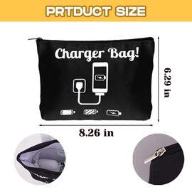 Cable Organizer Bag Small Charger Storage Bag for Electronics Travel Makeup Cosmetic Bags for Women Christmas Birthday Gifts for Friends Coworkers Travel Storage Bags for Charging Portable