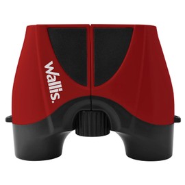Wallis Binocular Compacto Tipo Porro, Recubrimiento Green, 10 x 22 mm, Color Rojo