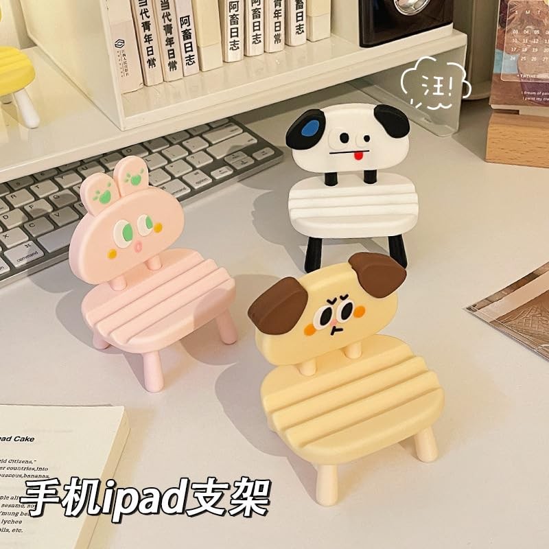Super Cute Funny Face Animal Chair Cell Phone Stand, Adjustable