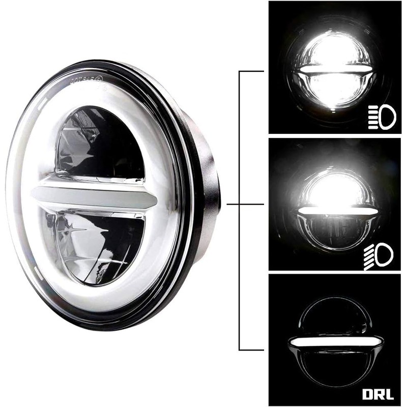 TINMAGI 5.75 Inch LED Motorcycle Headlight 6000 K 30 W,
