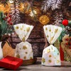 utus 100 Pcs Christmas Favor Bags Snowflake Santa Claus Treat