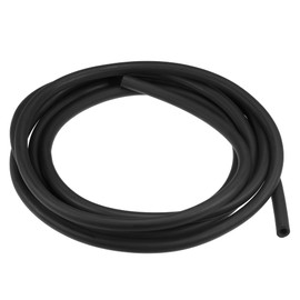 sourcing map Latex Tubing 6mm ID 10mm OD 10ft Elastic Rubber Hose Black