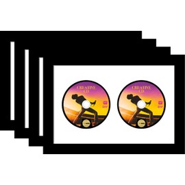 Creative Picture Frames 8" x 12" Double CD Disc Music Frame with White Matting Self Standing or Wall Display (Pack of 4)