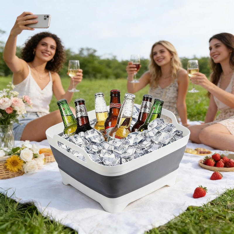 VGE Collapsible Wash Basin & Portable Sink for Kitchen, Camping,