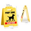 MQCLYSG Funny Dog Poop Zone Warning Caution Yellow Sign,Pet Excrement