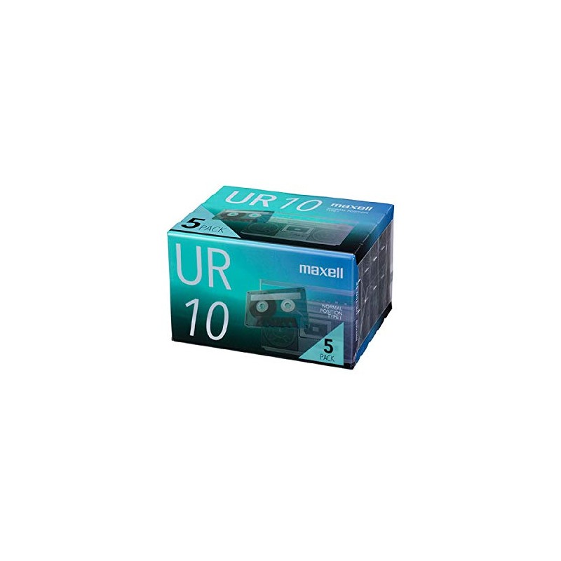 Maxell UR-10N 5P Recording Cassette Tape, 10 Minutes, 5 Rolls,