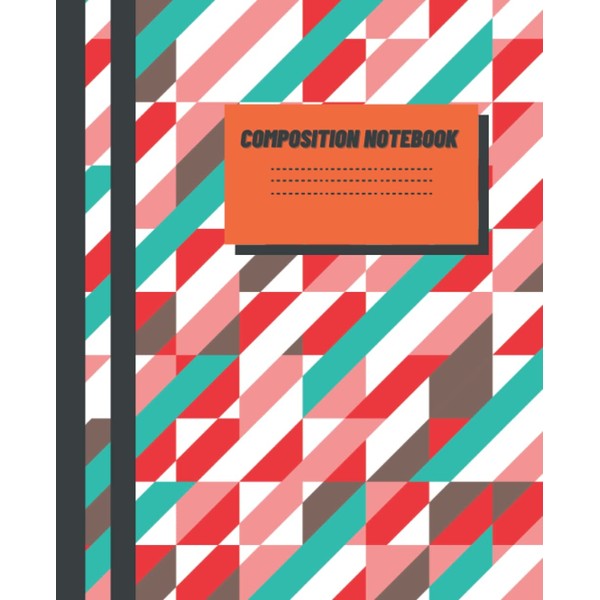 Composition Notebook: Geometric Solid Shapes Wide Ruled Blank Paper Notebook
