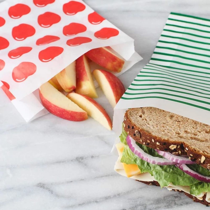 Lunchskins Paper Sandwich Bags - Sealable, Recyclable & Grease-Resistant -