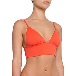 eberjey Women's Standard So Solid Dawn Bikini Top, Fiesta, Small
