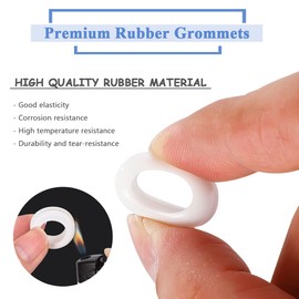 Bestgle 100 Pcs Double Sided Rubber Grommet Kit 10mm Inner Dia Oil Resistant Armature Electrical Wire Grommets O Ring Hole Plug Washer Rubber Gasket Protector Kit for Cable Repairing Wiring Plumbing