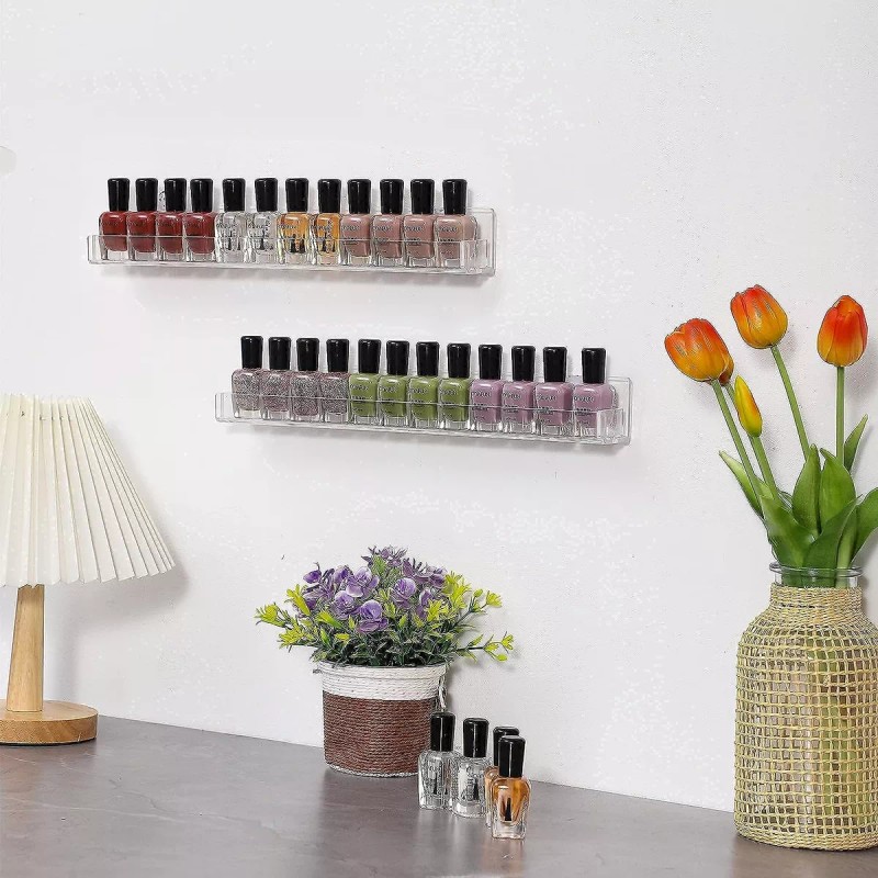 Estantes Flotantes De Acrílico Para Esmaltes De Uñas 8pcs