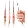 Coopay 3.5mm Crochet Hook, Sparkly Floral Pattern Crochet Hooks, Ergonomic