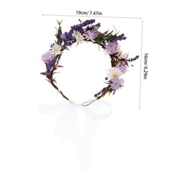 BIUDECO Bridal Flower Crown Headband Lightweight Faux Floral Wreath Handwoven Wedding Hair Accessory for Brides and Flower Elegant Photography Prop Party Decoration