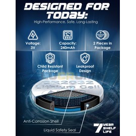 Lucrum 2-Pack Garage Door Remote Battery for Genie G3T-R, Linear Multi-Code 3060 MCS306010, 3070 MCS307010, 3089 308911 MCS308911, Pro-Acces - CR2032 Battery for Garage Door Remote