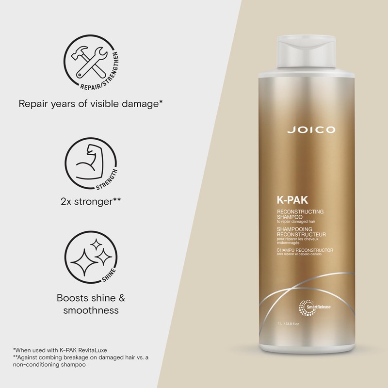 Joico K-PAK Daily Reconstructing Shampoo | For Damaged Hair |