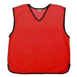 Sterling Sports 6 X Training Bibs Sports Mesh Football Bibs Adult (Pack of 6) - Quick Dry Sport Bibs For Rugby, Basketball, Cricket & Football (Red, Senior Mens (XL to XXL))