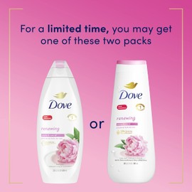 Dove Body Wash Renewing Peony and Rose Oil for Renewed, Healthy-Looking Skin Gentle Skin Cleanser with 24hr Renewing MicroMoisture 20 oz