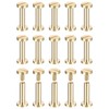 sourcing map 30Pack Brass Chicago Screws, 15x8mm Flat Head Screw