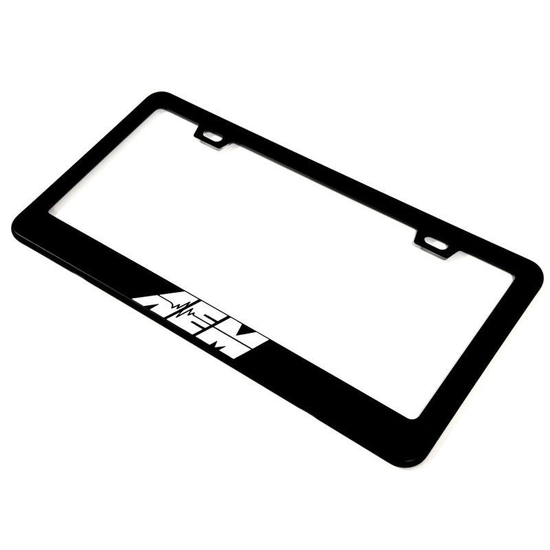 AEM License Plate Frame | Black Metal | Street Racing