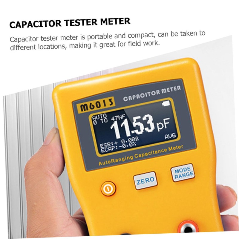 Tofficu High Precision Digital Capacitor Tester Portable Auto Ranging Measuring