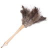 Feather Duster Light Weight Soft Long Handle Reusable Black Ostrich
