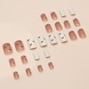 24Pcs French False Nails Tip, Square Press on Nails with
