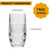 GYRUT 14oz Highball Glasses[Set of 4] Elegant Drinking Glasses for