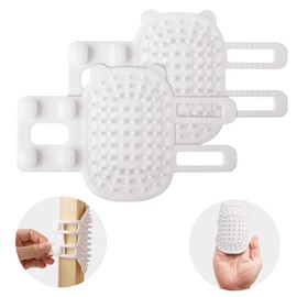 lasuroa 2pcs Self Cleaning Cat Brush, 2-in-1 Tickling Comb Pet Brush Pet Tickling Artifact Cat Grooming Shedding Brush Cat Corner Scartcher for Short/Long Hair Cats (White), 6.49x3.94 Inch