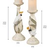 Cockatoo Candleholders White Set of Two