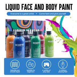 VIOLA HOUSE Face Body Painting Colours, Face & Body Colour Makeup, Body Colour, Christmas Gift Makeup, Easy to Clean and Use, 90 g / 3.14 oz (Dark Green)