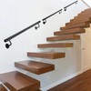 Purife 48 Inch Black Square Pipe Staircase Handrails - 4