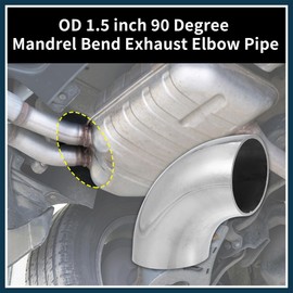 TUCKBOLD 90 Degree Mandrel Bend Elbow Tube OD 1.5" Inch Stainless Steel Reusable | Exhaust Elbow Pipe Stair Handrail Tube 2 Pcs