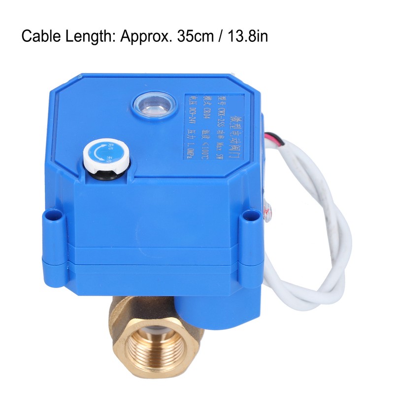 Electric Ball Valve BSP Brass Motorized Mini DN15 1/2in DC9~24V