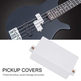 2-Piece Humbucker Pickup Covers, Robust Guitar Pickup Covers, Sealed Replacement Parts for Electric Guitars (White) Electric Guitar Accessories